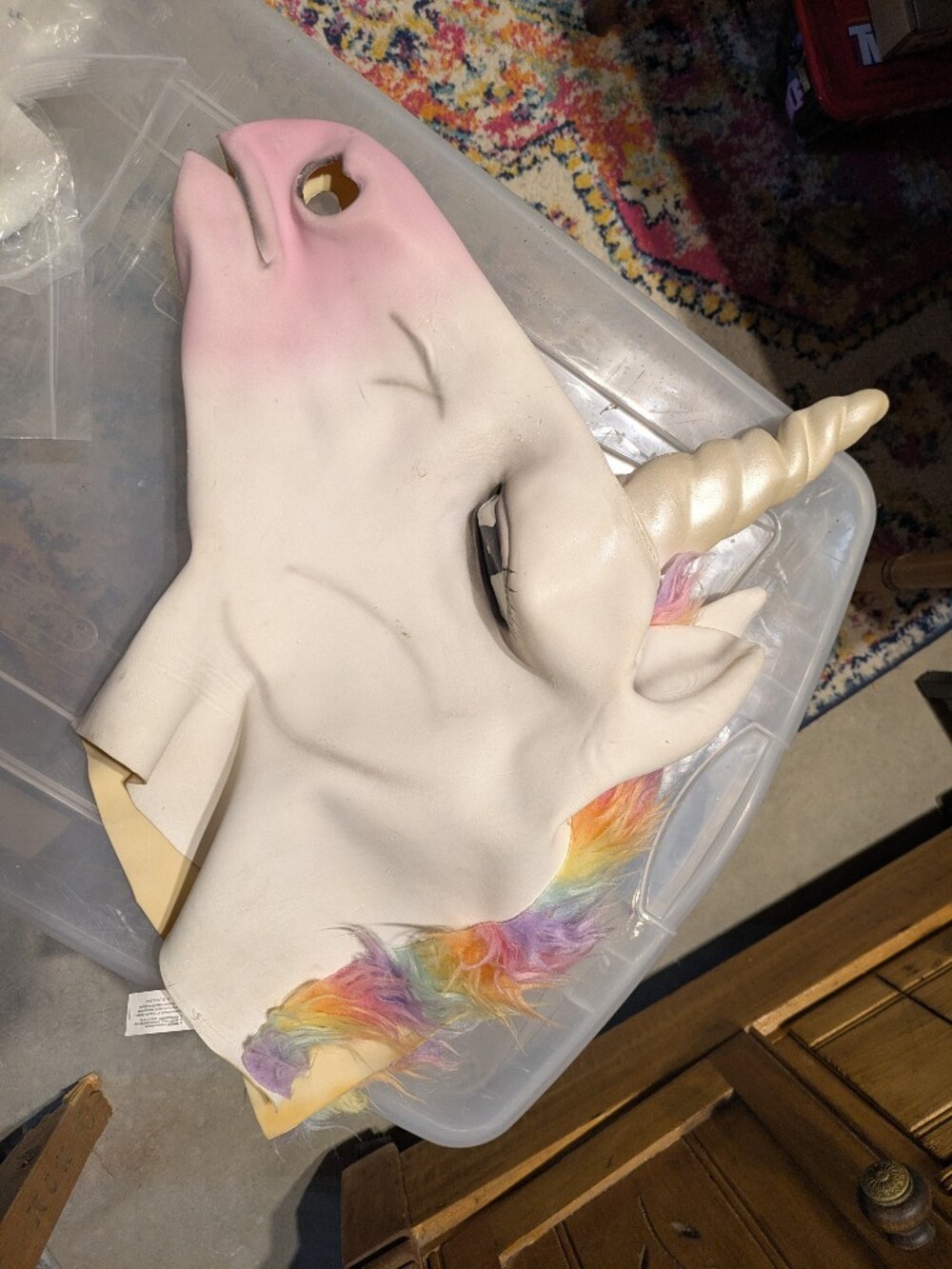 Unbranded Pink & Rainbow Unicorn Mask for Women Accessories